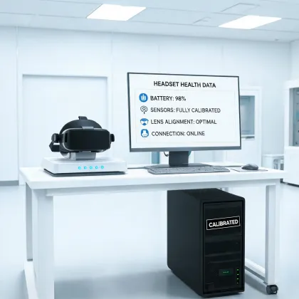 Simulator headset station